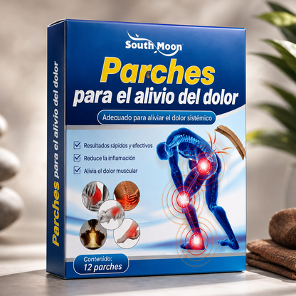 Parches Herbales para el Alivio del Dolor Articular y Muscular (12 Unidades)