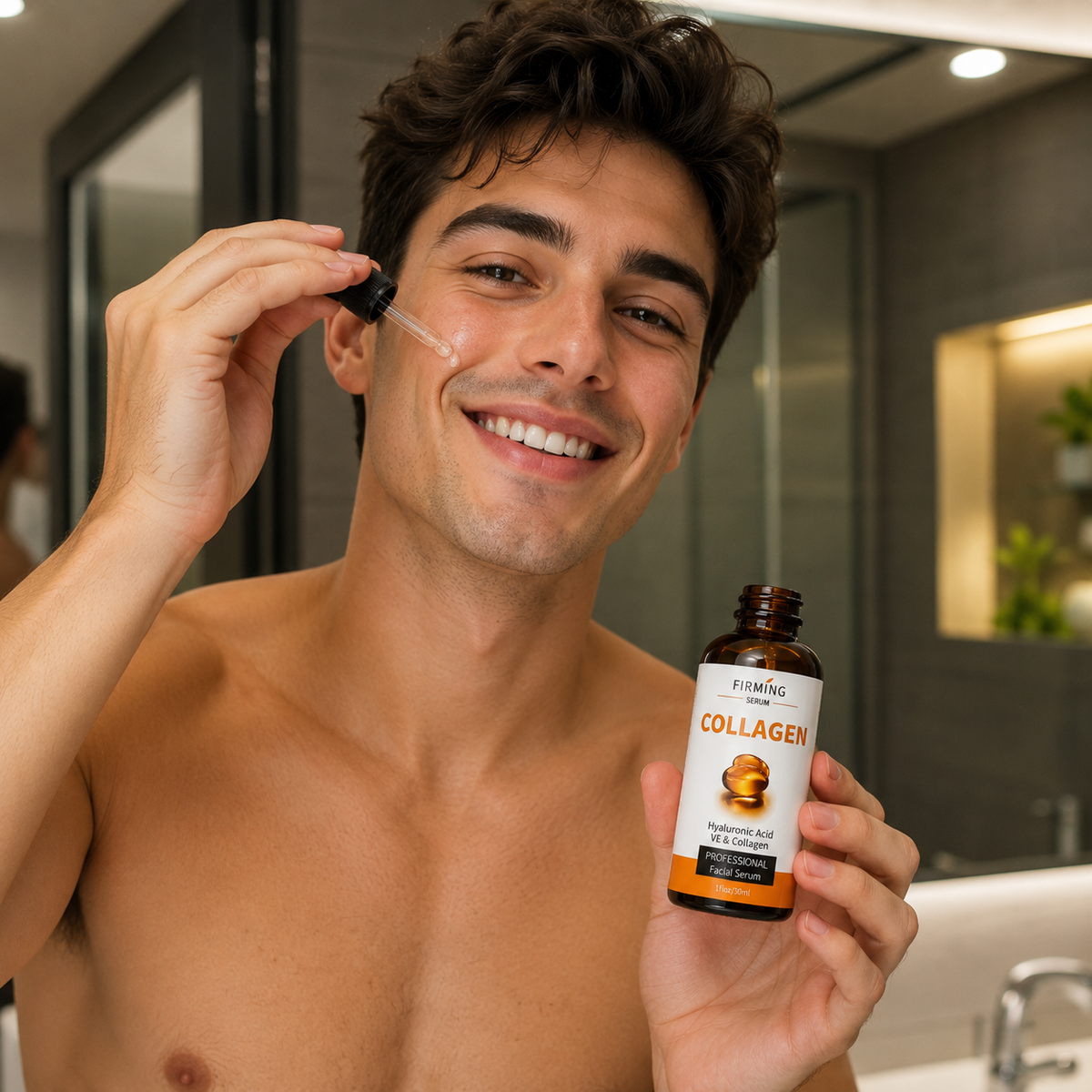 Sérum Facial Antiedad con Colágeno y Ácido Hialurónico