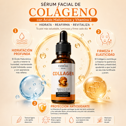 Sérum Facial Antiedad con Colágeno y Ácido Hialurónico