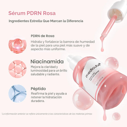 Medicube PDRN Pink Peptide Serum — Efecto Brillo Espejo y Reparación Profunda