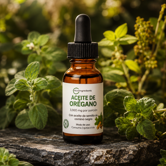 Aceite de Orégano Orgánico Premium con Comino Negro - 3000 mg (30 ml)
